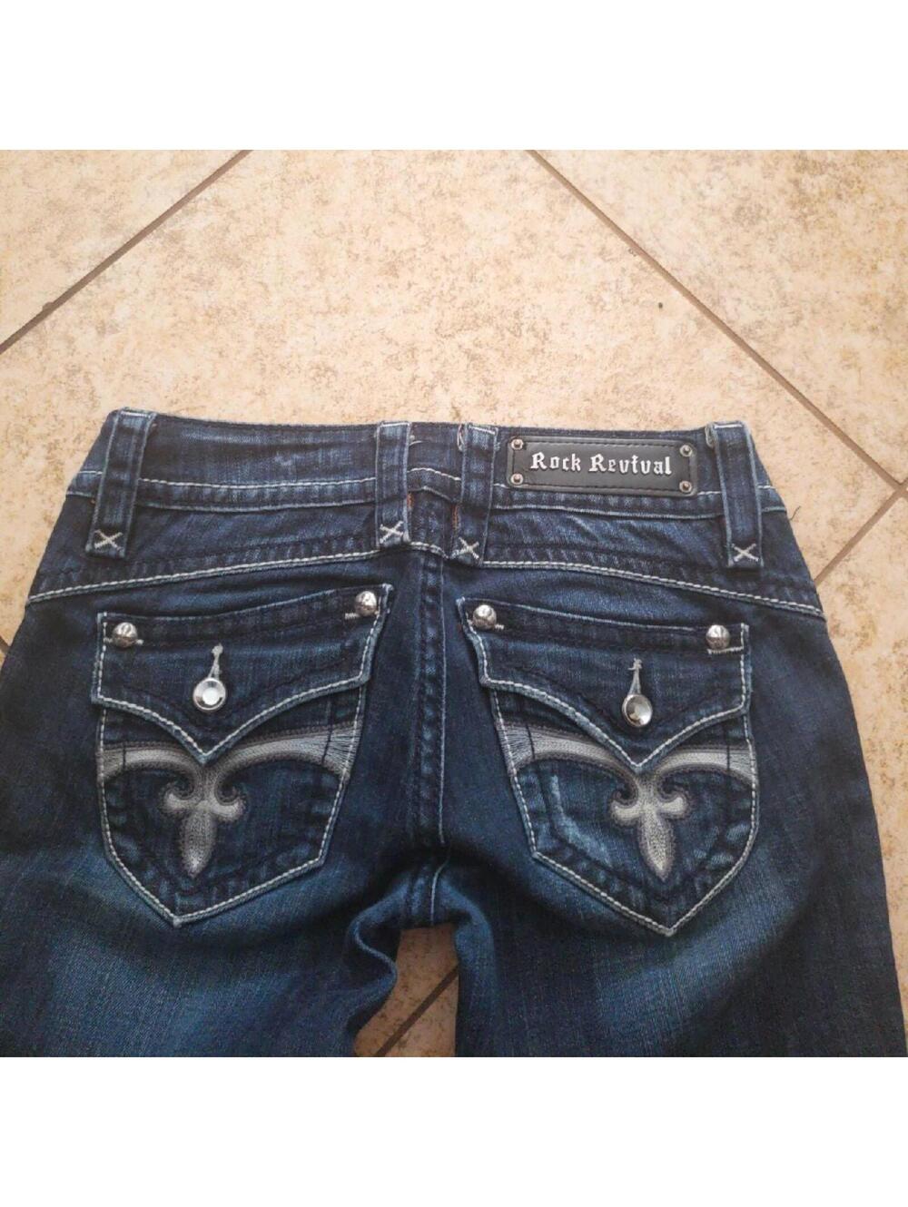 Rock Revival Jeans Sz 25 Easy Capri blue womens